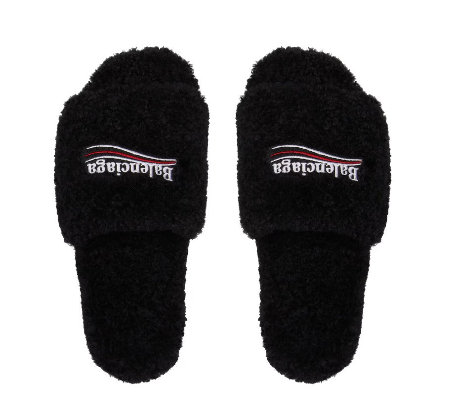 Furry Slide Sandal